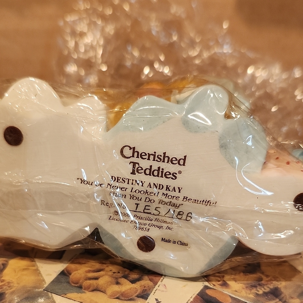 Cherished Teddies Figurine with Floral Hats - Picture 8 of 8